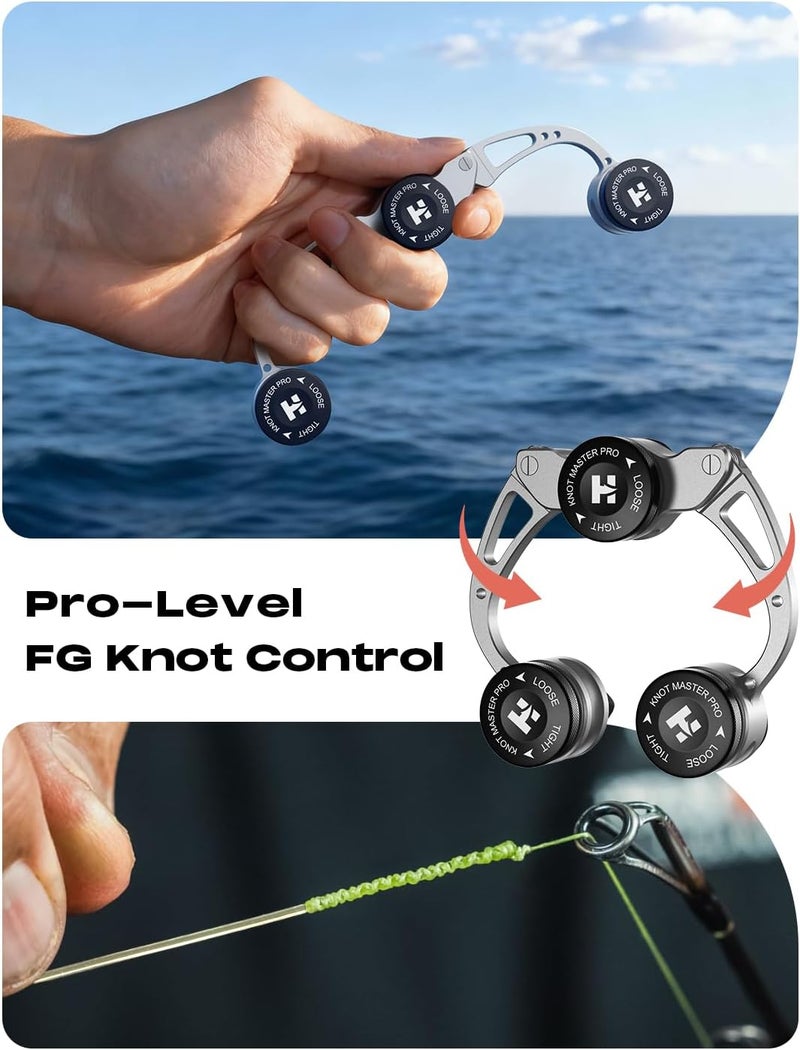 HOOK-EZE FG Knot Tying Tool, GT Knot Assist for Braid to Leader Connection, Adjustable Tension, Fast and Secure FG Knotter, Premium Fishing Gifts for Saltwater Freshwater Anglers Fishermen - Image 2